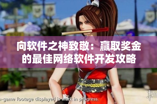 向软件之神致敬：赢取奖金的最佳网络软件开发攻略