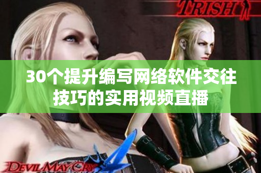 30个提升编写网络软件交往技巧的实用视频直播
