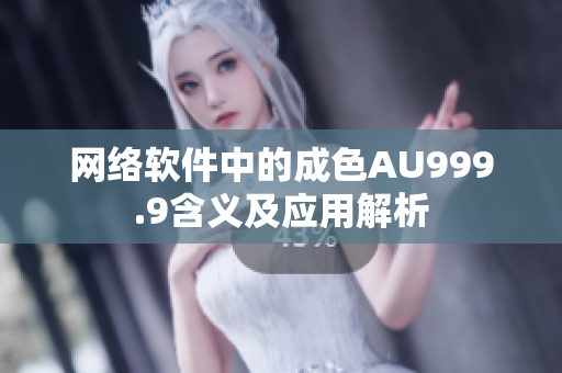 网络软件中的成色AU999.9含义及应用解析