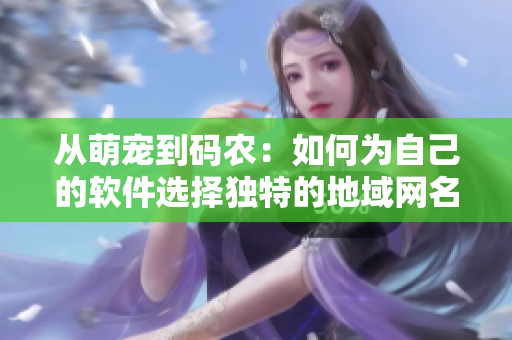 从萌宠到码农：如何为自己的软件选择独特的地域网名