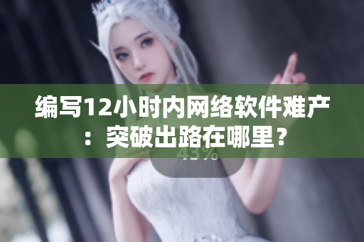编写12小时内网络软件难产：突破出路在哪里？