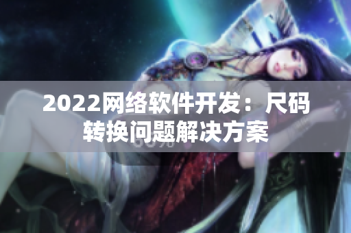 2022网络软件开发：尺码转换问题解决方案