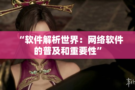 “软件解析世界：网络软件的普及和重要性”
