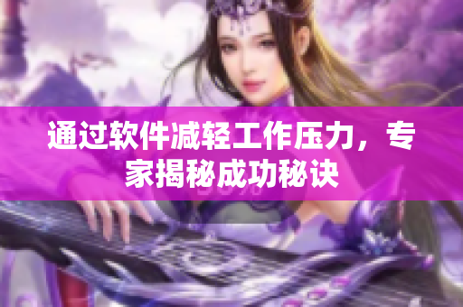 通过软件减轻工作压力，专家揭秘成功秘诀