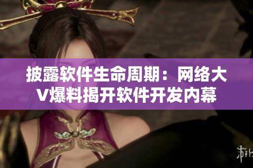 披露软件生命周期：网络大V爆料揭开软件开发内幕