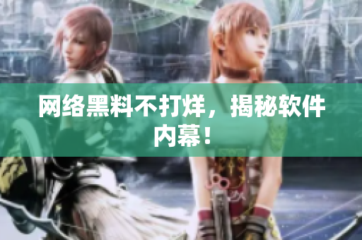 网络黑料不打烊，揭秘软件内幕！