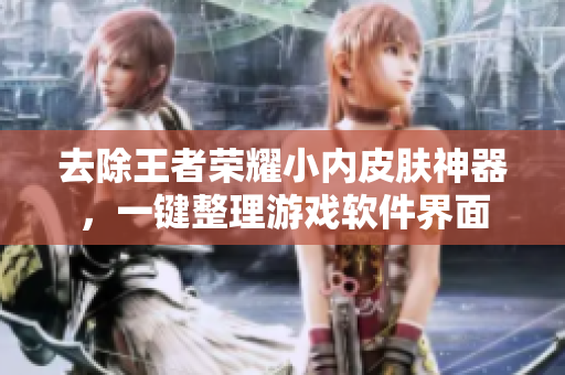 去除王者荣耀小内皮肤神器，一键整理游戏软件界面