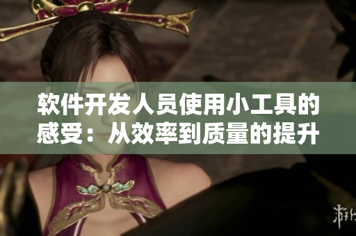 软件开发人员使用小工具的感受：从效率到质量的提升