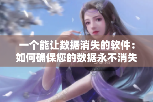 一个能让数据消失的软件：如何确保您的数据永不消失
