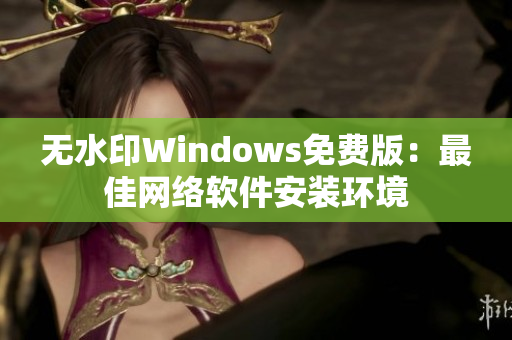 无水印Windows免费版：最佳网络软件安装环境