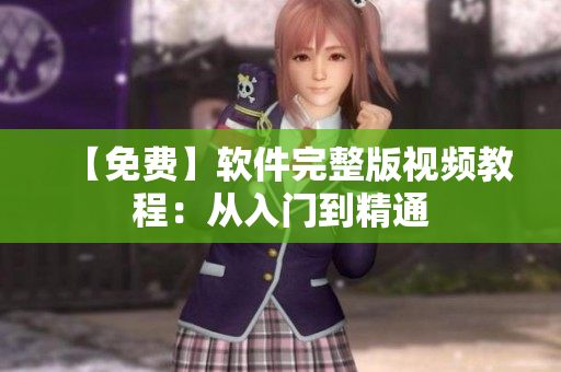 【免费】软件完整版视频教程：从入门到精通