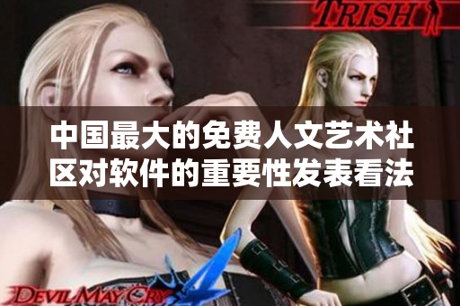 中国最大的免费人文艺术社区对软件的重要性发表看法