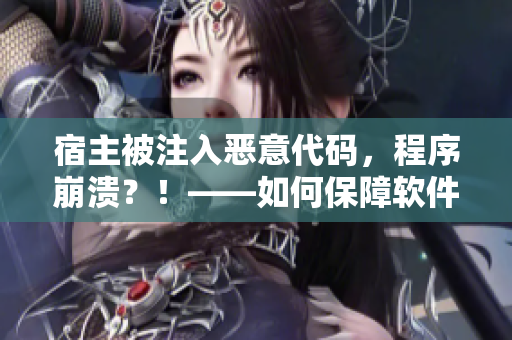宿主被注入恶意代码，程序崩溃？！——如何保障软件安全
