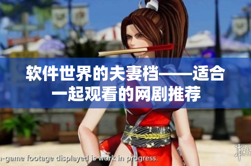 软件世界的夫妻档——适合一起观看的网剧推荐