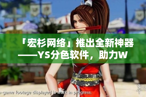 「宏杉网络」推出全新神器——YS分色软件，助力Web前端开发！