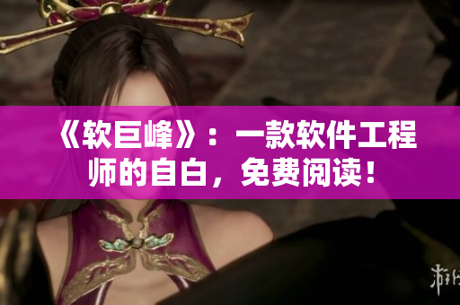 《软巨峰》：一款软件工程师的自白，免费阅读！