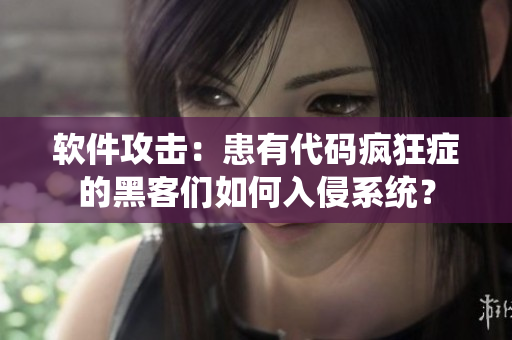 软件攻击：患有代码疯狂症的黑客们如何入侵系统？