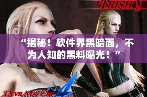 “揭秘！软件界黑暗面，不为人知的黑料曝光！”