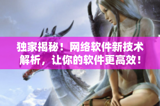 独家揭秘！网络软件新技术解析，让你的软件更高效！