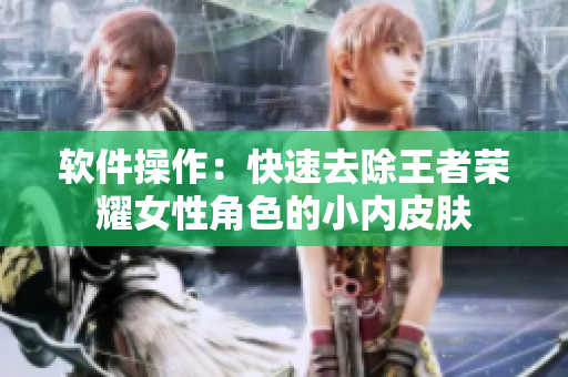 软件操作：快速去除王者荣耀女性角色的小内皮肤