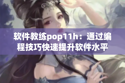 软件教练pop11h：通过编程技巧快速提升软件水平