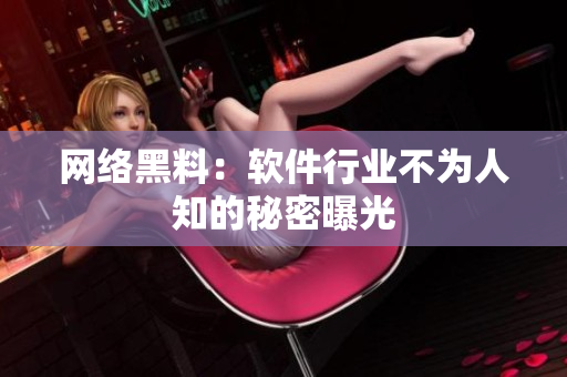 网络黑料：软件行业不为人知的秘密曝光