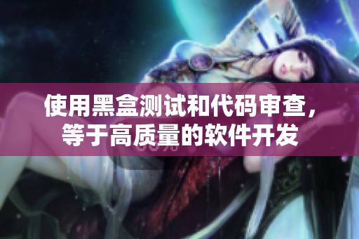 使用黑盒测试和代码审查，等于高质量的软件开发