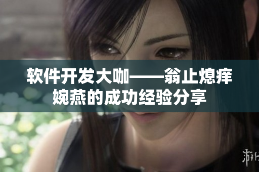 软件开发大咖——翁止熄痒婉燕的成功经验分享