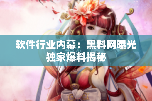 软件行业内幕：黑料网曝光独家爆料揭秘