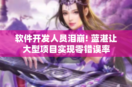 软件开发人员泪崩! 蓝湛让大型项目实现零错误率