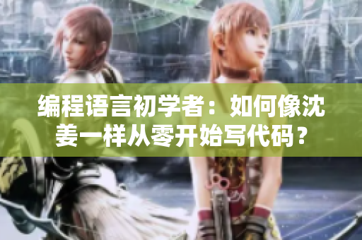 编程语言初学者：如何像沈姜一样从零开始写代码？