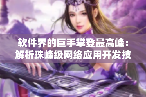软件界的巨手攀登最高峰：解析珠峰级网络应用开发技巧
