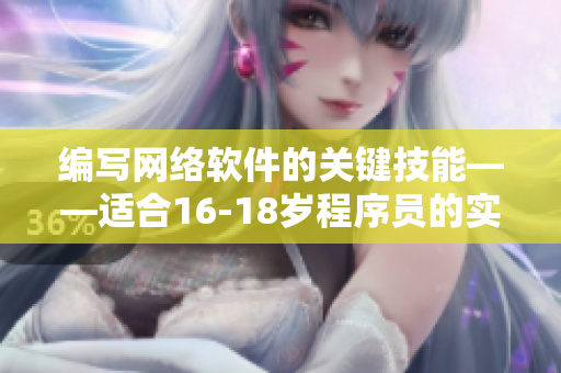 编写网络软件的关键技能——适合16-18岁程序员的实践指南
